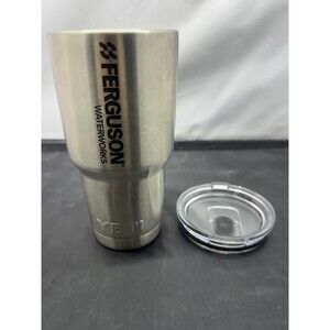 YETI Rambler Stainless Steel 32 oz Cup Mug Silver w/ Engraving READ